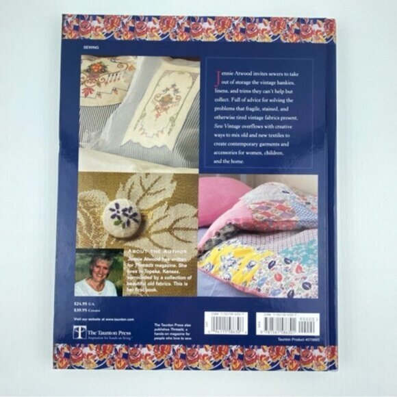 Sew Vintage New Creations from Found Fabrics Hardcover Book 2002 Jennie Atwood - Picture 2 of 14